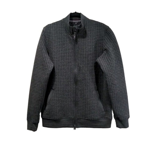 Hammer Made Other - Hammer Made Sweater - Men's Full Zip Waffle Texture Sweater charcoal gray